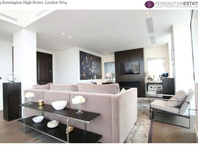 Kensington High Street, London W14 3 bed penthouse to rent £21,667 pcm £5,000 pw
