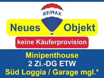 Keine Käuferprovision! 2 Zi. DG ETW Penthouse Feeling m. Weitblick! Kaufen Sie ab € 475, mtl.