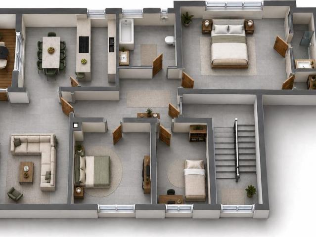 Kernsanierte 122 m² Wohnung in Werther – 2 Grundbücher