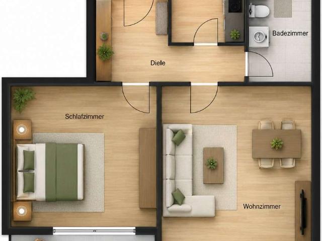 Kernsanierte Wohnung mit Balkon und Aufzug in Paderborn auch WG geeignet