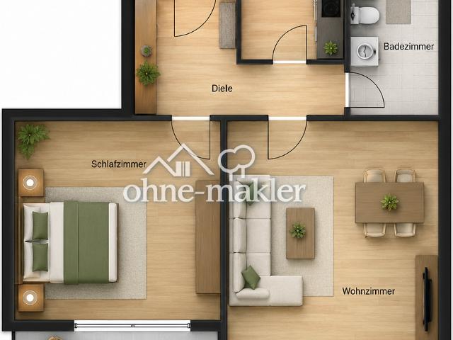Kernsanierte Wohnung mit Balkon und Aufzug in Paderborn auch WG geeignet