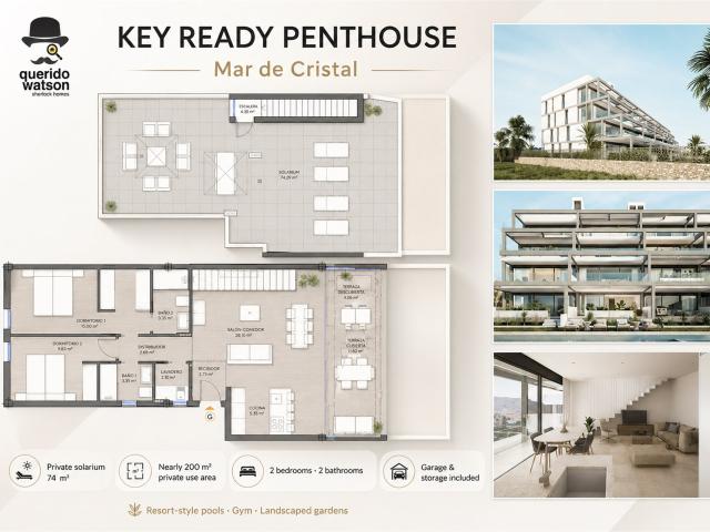 Key Ready– Ático premium listo para disfrutar en Mar de Cris. 198m² Mar de Cristal