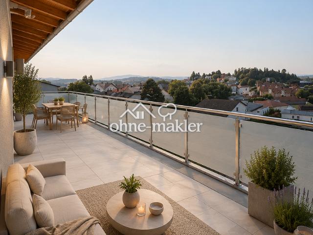 KfW40 + QNG: Im Herzen von Hauzenberg Exklusives Penthouse mit Weitblick