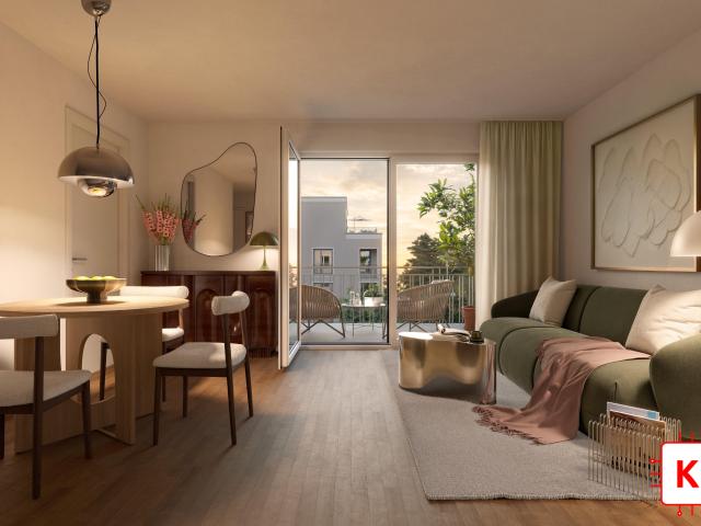 KFW55! Idyllisch wohnen vor den Toren Münchens Exklusive 2 Zimmer Wohnung mit Ostbalkon!