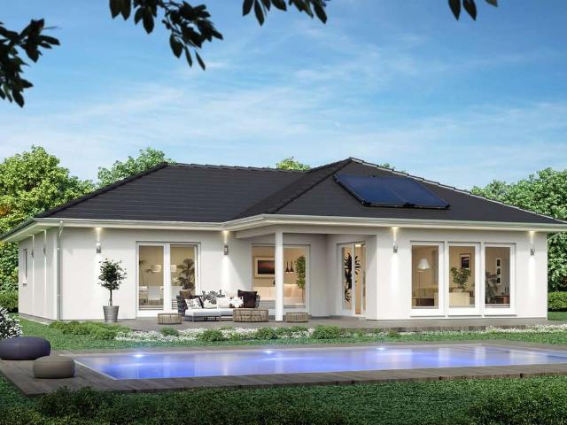 KFW 40 mit QNG Scanhaus Bungalow mit Grundstückshinweis in Mohrkirch