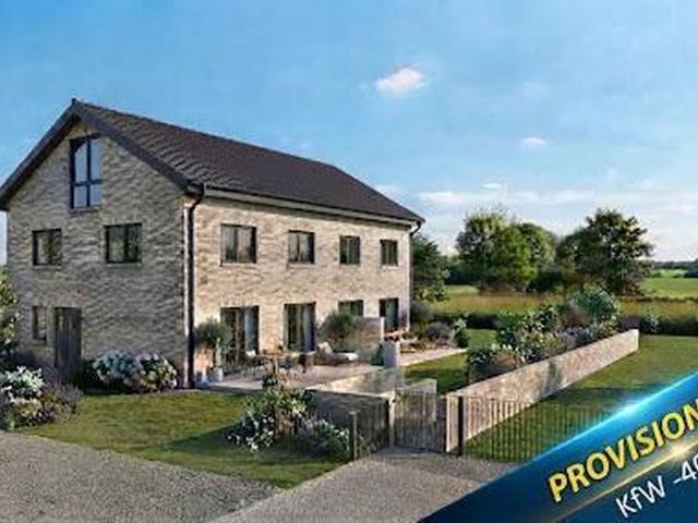 KfW 40 Neubau Doppelhaushälfte in Oelde mit ca. 147 m² Wohnfläche, PV Anlage, Speicher & Garten