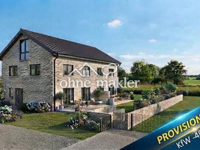 KfW 40 Neubau Doppelhaushälfte in Oelde mit ca. 147 m² Wohnfläche, PV Anlage, Speicher & Garten