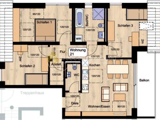 KfW 40 Neubau: Großzügige 4 Zimmer Wohnung im Dachgeschoss