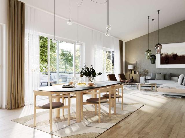 KfW 40 Standard mit QNG Zertifizierung, drei Zimmer Obergeschosswohnung mit großer Loggia