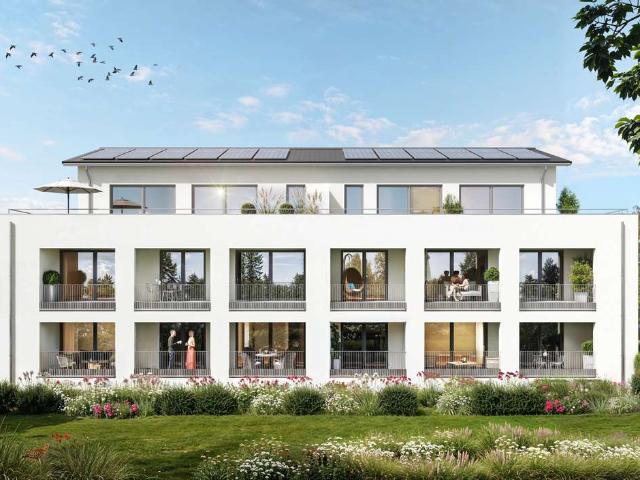 KfW 40 Standard mit QNG Zertifizierung, kompakte Zwei Zimmerwohnung mit schönem Ausblick