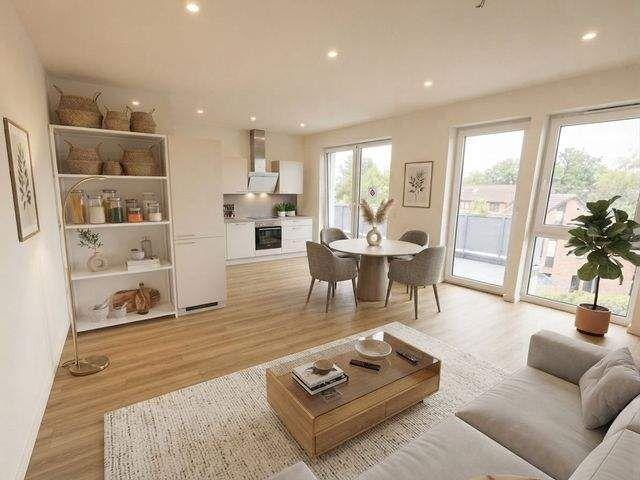 Penthouse 3 Zi. Wohnung, 89m², Bürgervilla – Erstbezug in Lingen Laxten, EBK, Gäste WC, Badewanne, Tiefgarage, Balkon, Wärmepumpe, KFW 40
