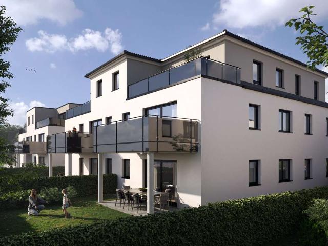 KfW 55 Exklusive 2 Zimmer Neubauwohnung mit Garten – Seligenstadt zentral