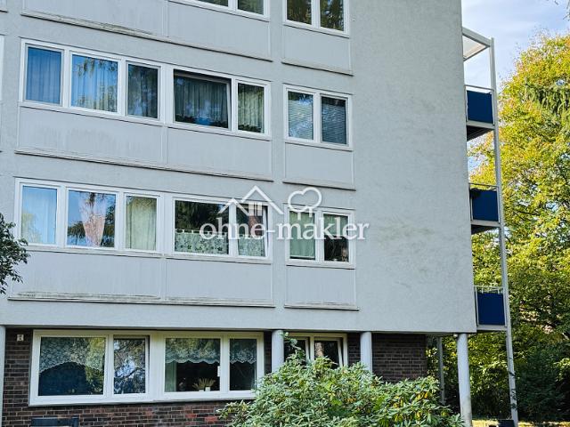 Kirchrode am Tiergarten: renovierte 3 Zimmer Wohnung mit sonnigem Balkon und Stellplatz OHNE MAKLER
