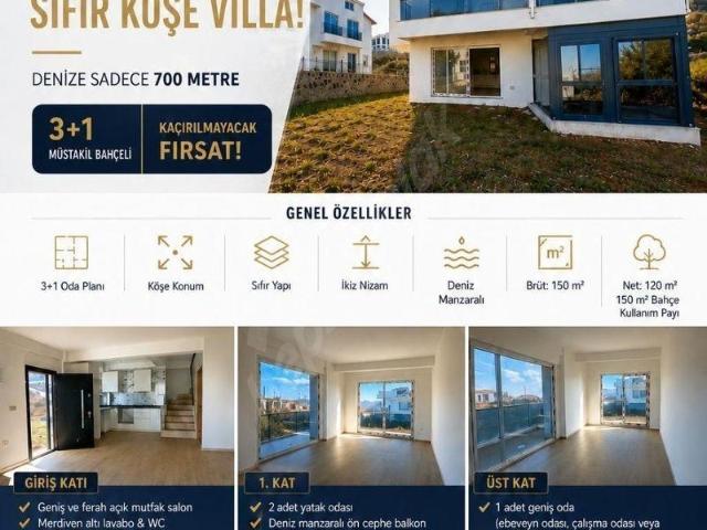 KISA SÜRELİ FIRSAT! ÇANDARLIDA DENİZ MANZARALI 3+1 VİLLA 7.200.000 TL