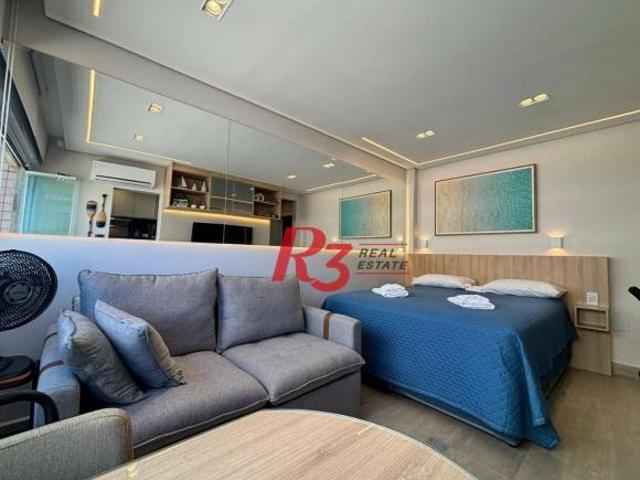 Kitnet com 1 dormitório à venda, 28 m² por R$ 480.000,00 Embaré Santos/SP