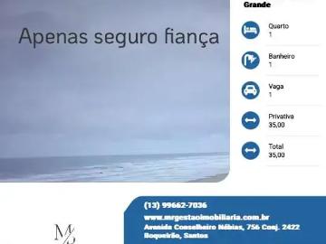 Kitnet / Stúdio para Locação em Praia Grande/SP Guilhermina 1 Quartos