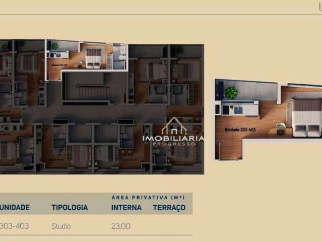 Kitnet / Stúdio para Venda em Curitiba/PR Água Verde 1 Quartos