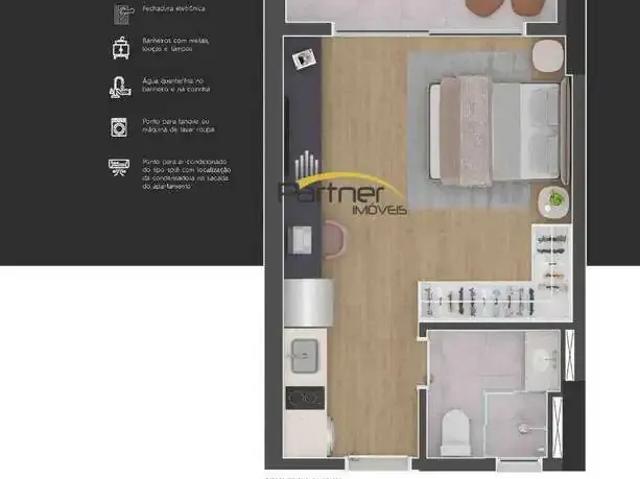 Kitnet / Stúdio para Venda em Curitiba/PR Centro 1 Quartos