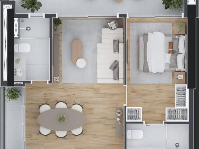Kitnet / Stúdio para Venda em Curitiba/PR Centro 1 Quartos
