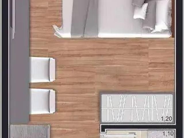 Kitnet / Stúdio para Venda em Curitiba/PR Portão 1 Quartos
