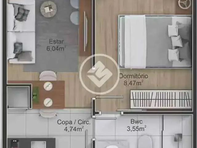 Kitnet / Stúdio para Venda em Curitiba/PR Rebouças 1 Quartos