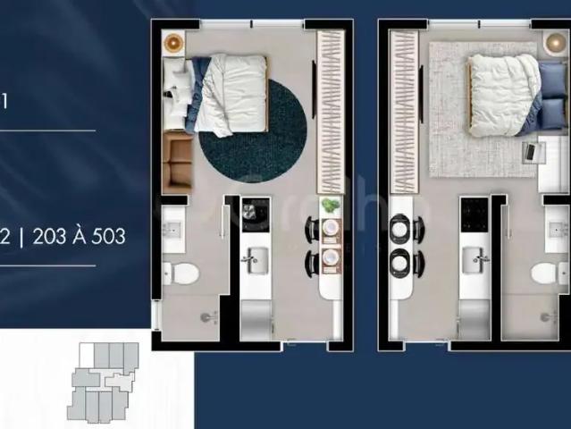 Kitnet / Stúdio para Venda em Florianópolis/SC Trindade 1 Quartos