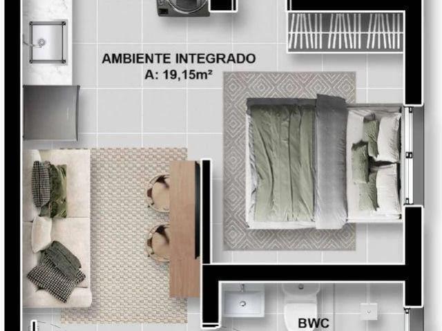 Kitnet / Stúdio para Venda em São José dos Pinhais/PR Parque da Fonte 1 Quartos