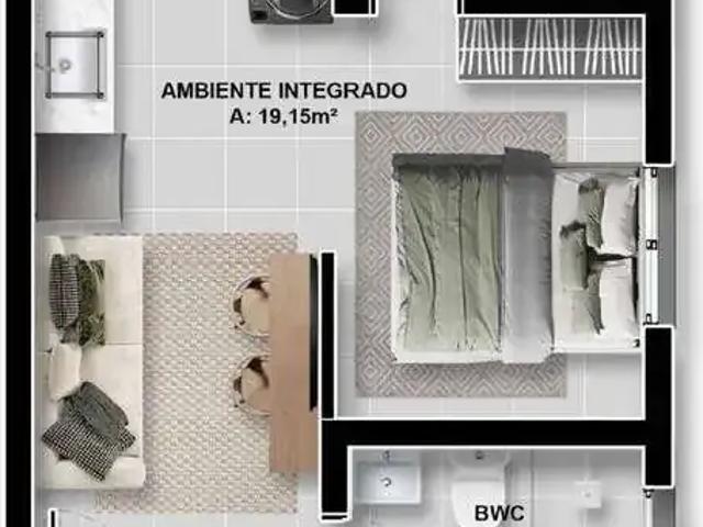 Kitnet / Stúdio para Venda em São José dos Pinhais/PR Parque da Fonte 1 Quartos