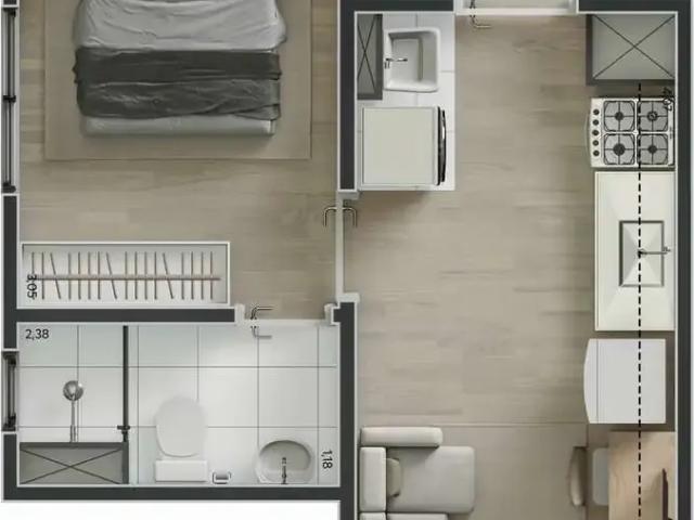 Kitnet / Stúdio para Venda em São Paulo/SP Americanópolis 1 Quartos