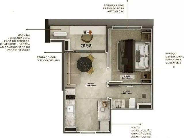 Kitnet / Stúdio para Venda em São Paulo/SP Paraíso 1 Quartos