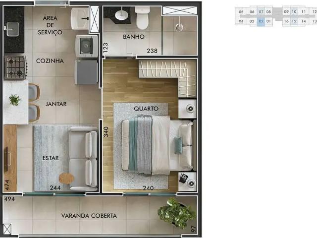 Kitnet / Stúdio para Venda em São Paulo/SP Tucuruvi 1 Quartos