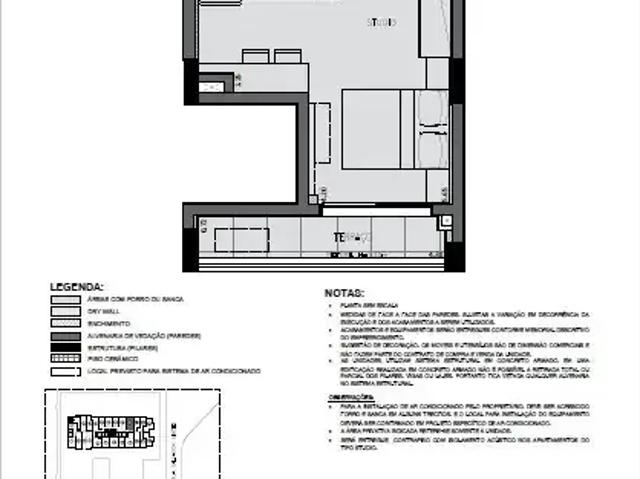 Kitnet / Stúdio para Venda em São Paulo/SP Vila Dom Pedro I 1 Quartos