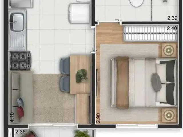 Kitnet / Stúdio para Venda em São Paulo/SP Vila Prudente 1 Quartos