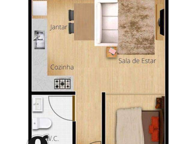 Kitnet / Stúdio para Venda em São Paulo/SP Vila Regente Feijó 1 Quartos