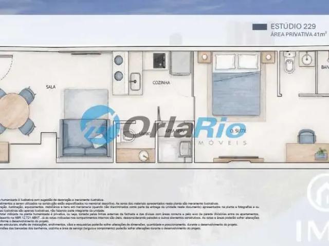 Kitnet / Stúdio para Venda em Rio de Janeiro/RJ Centro 1 Quartos