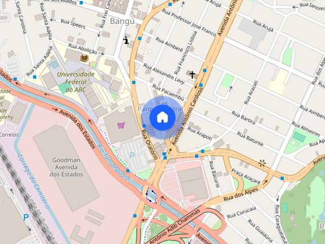 Kitnet para aluguel, 1 quarto, 1 vaga, Bangú Santo André/SP