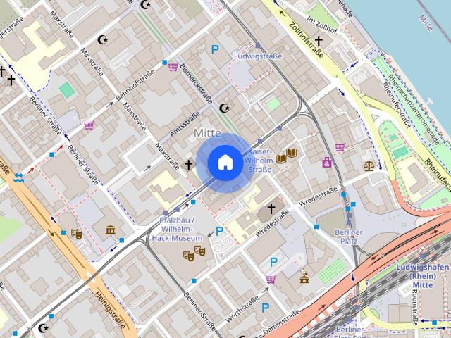 Komfortable 2 Zimmer Wohnung mit Aufzug in Ludwigshafen Innenstadt