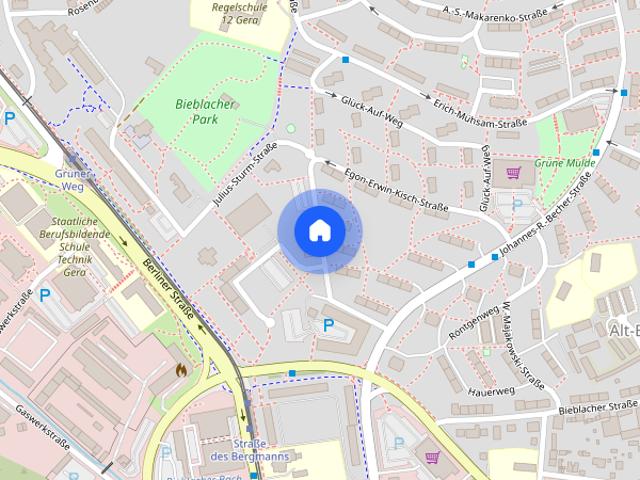 Komfortable Wohnung mit Dusche und Balkon in Gera