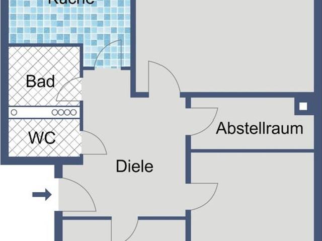 Komfortable Familienwohnung mit Gäste WC, Balkon und Keller