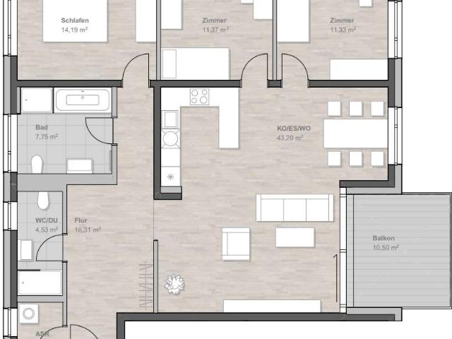 Komfortable Familienwohnung mit 2 Bädern und Süd Balkon in traumhafter Innenstadt und Ufernähe