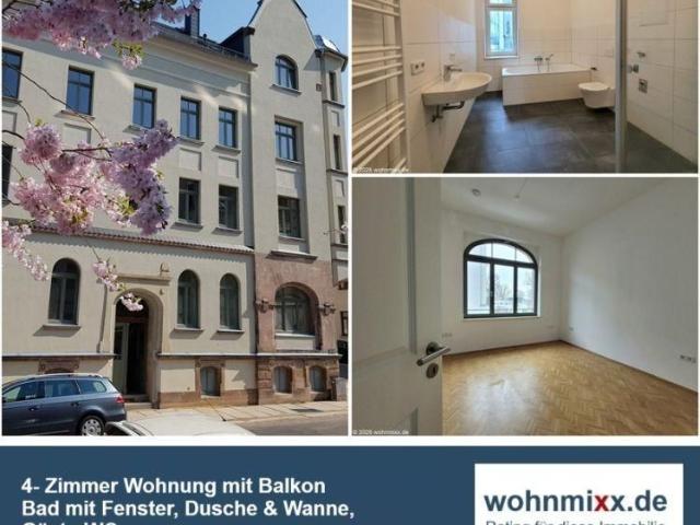 Komfortables Wohnen: 4 Zimmer und Balkon Fußbodenheizung, Kaminanschluss im Wohnzimmer