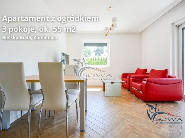 Komfortowe 3 pokojowe mieszkanie z ogródkiem w Bielsku