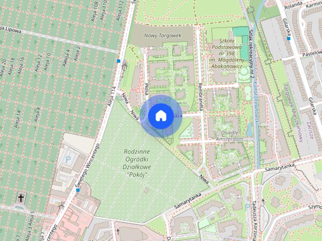 komfortowe 3pokojowe mieszkanie o powierzchni 60 m², położone na nowoczesnym, zamkniętym osiedlu Nowy Targówek