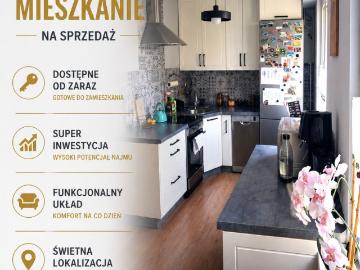 Komfortowe 72m2 mieszkanie z balkonem i ogrodem