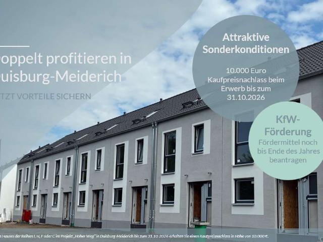 Kompakt trifft Komfort: Reihenmittelhaus mit 129 m² Wohnfläche noch dieses Jahr einziehen