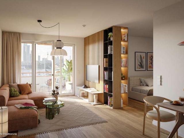 Kompakt und hochwertig: 1 Zimmer Wohnung mit Loggia in Sachsenhausen