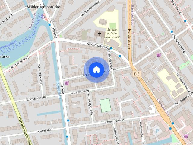 Kompakte 1 Zimmer Wohnung zur Miete in Hamburg Uhlenhorst Wentzel Dr
