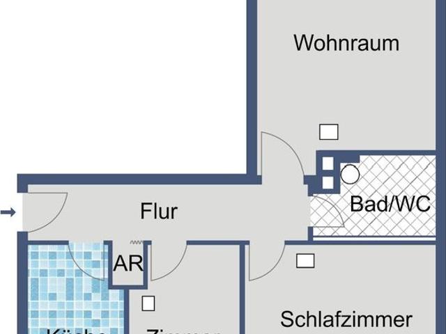 Kompakte 3 Zimmer Wohnung in Wiesbaden Dotzheim