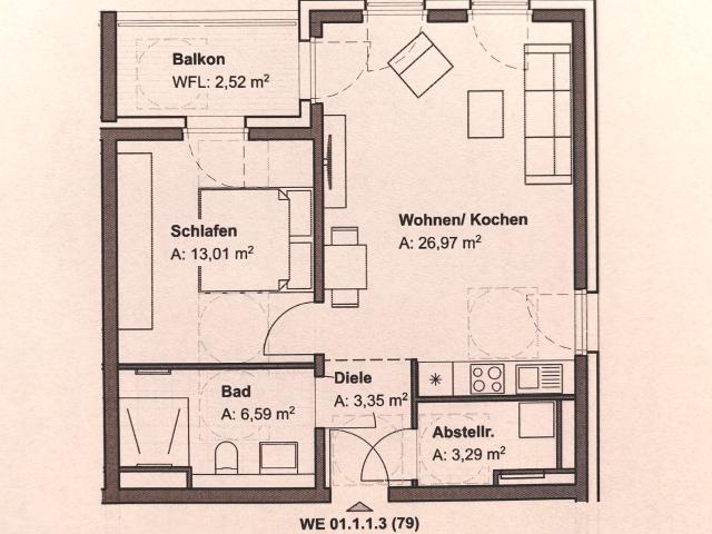 Komplett möblierte 2 Zimmer luxuriöse Wohnung