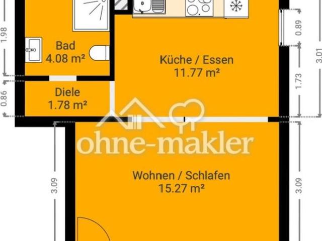 Komplett renovierte Wohnung mit neuer Küche und modernem Bad